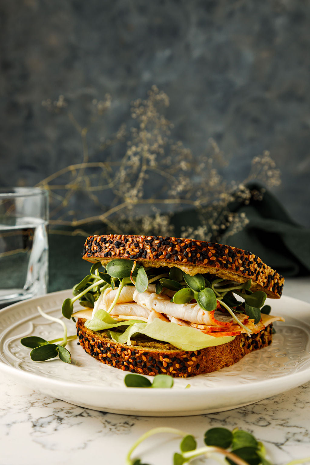 Sunflower Shoots, Sandwich, Healthy, Mission BC