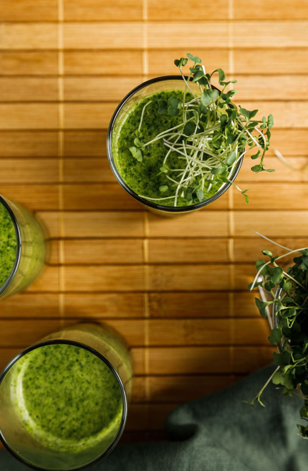 Hunters&#39; Dale smoothie blend, Kale microgreens, Sunflower microgreens, Broccoli microgreens.